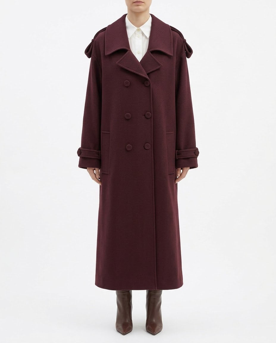 Cappotto Lungo Doppiopetto H2O Italia con Revers Ampi