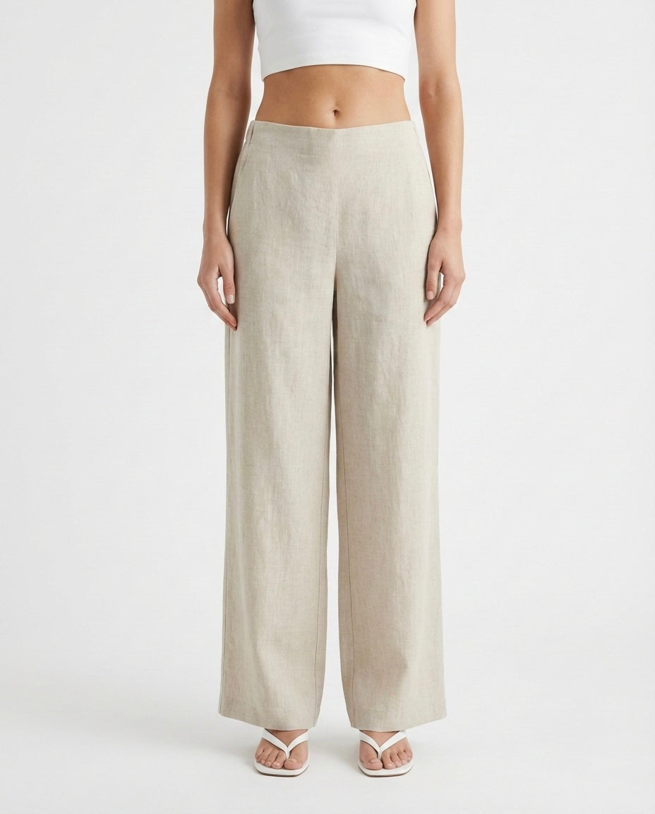 Pantalone palazzo in lino