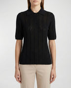 Polo in maglia traforata