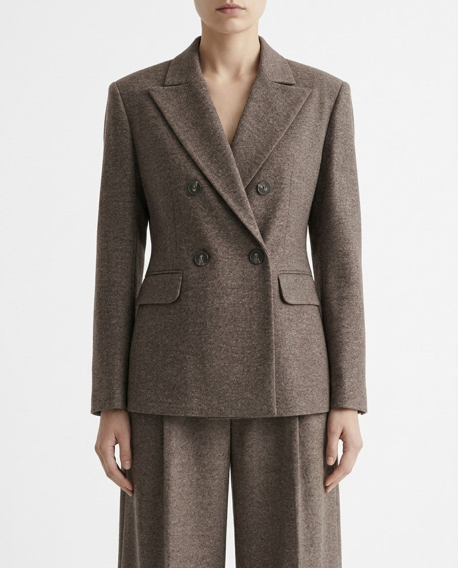 Giacca Blazer Doppiopetto H2O Italia Moro in Misto Viscosa e Lana