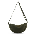 Borsa mezzaluna in velluto a coste