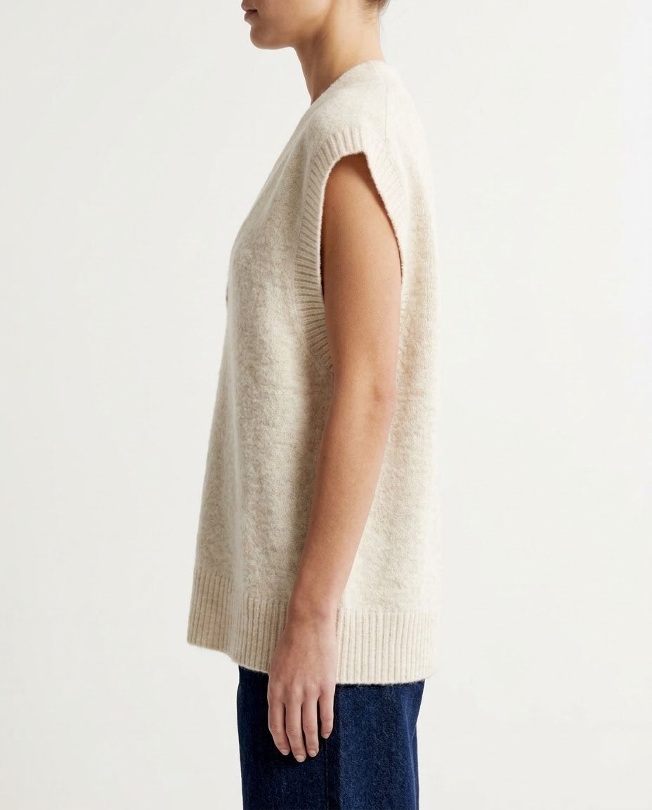 Gilet Maglia H2O Italia Beige e Cammello con Scollo a V