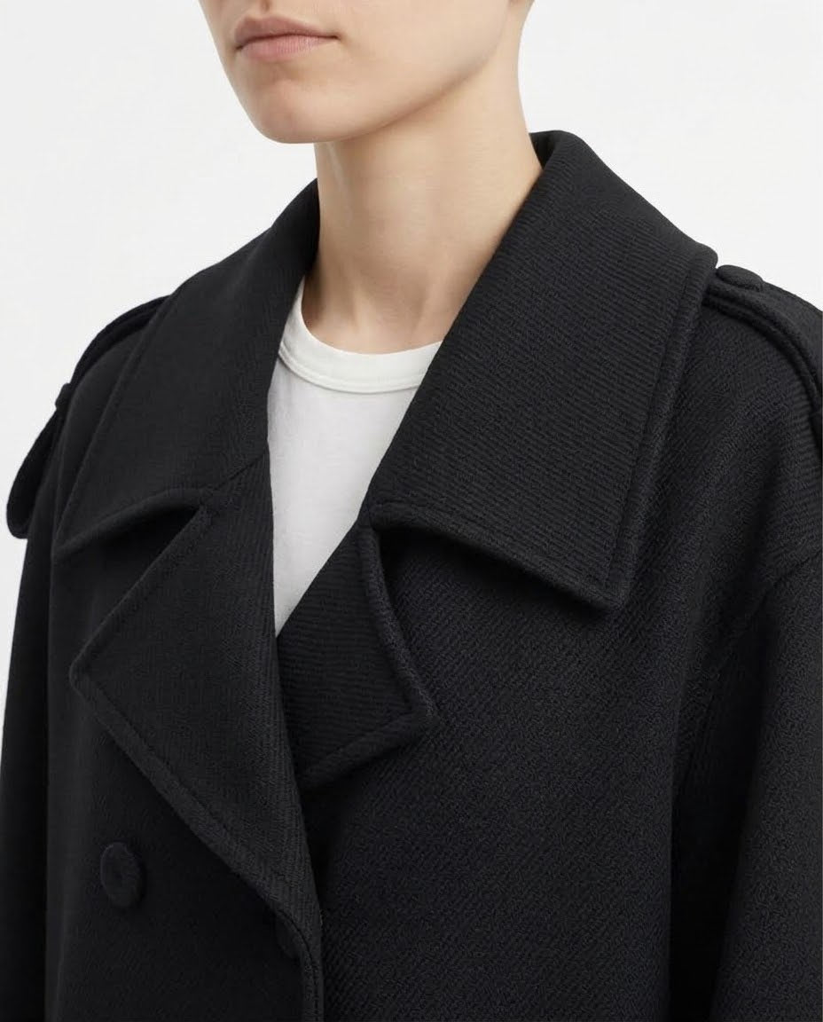 Cappotto Lungo Doppiopetto H2O Italia con Revers Ampi