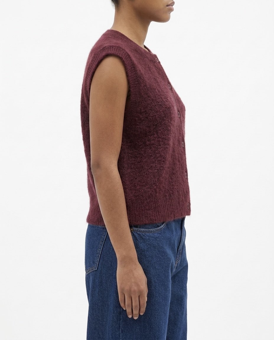 Gilet Selected Femme in misto lana e alpaca