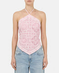 Top in cotone sangallo