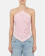 Top in cotone sangallo