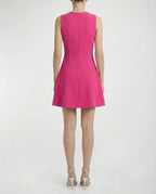 Abito corto con bottoni gioiello