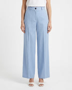 Pantalone palazzo in viscosa e lino