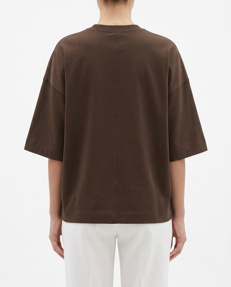 T-shirt Selected Femme oversize con maniche ampie a 3/4