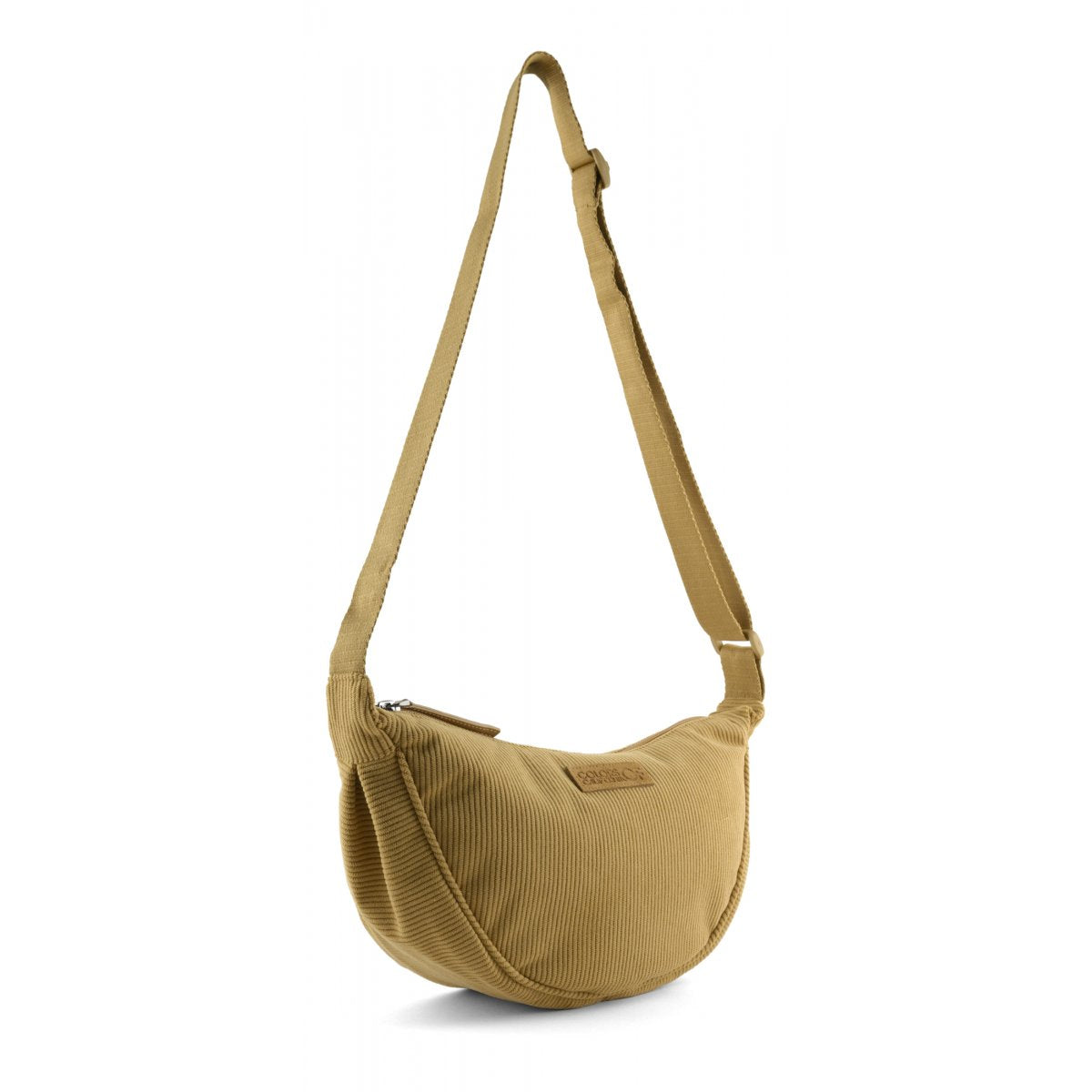 Borsa mezzaluna in velluto a coste