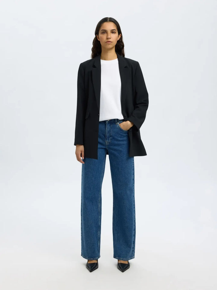 Jeans a gamba larga