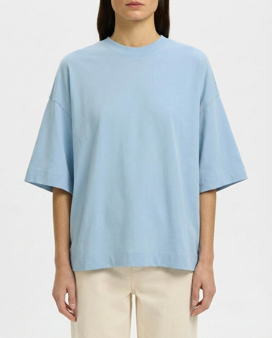 T-shirt Selected Femme oversize con maniche ampie a 3/4