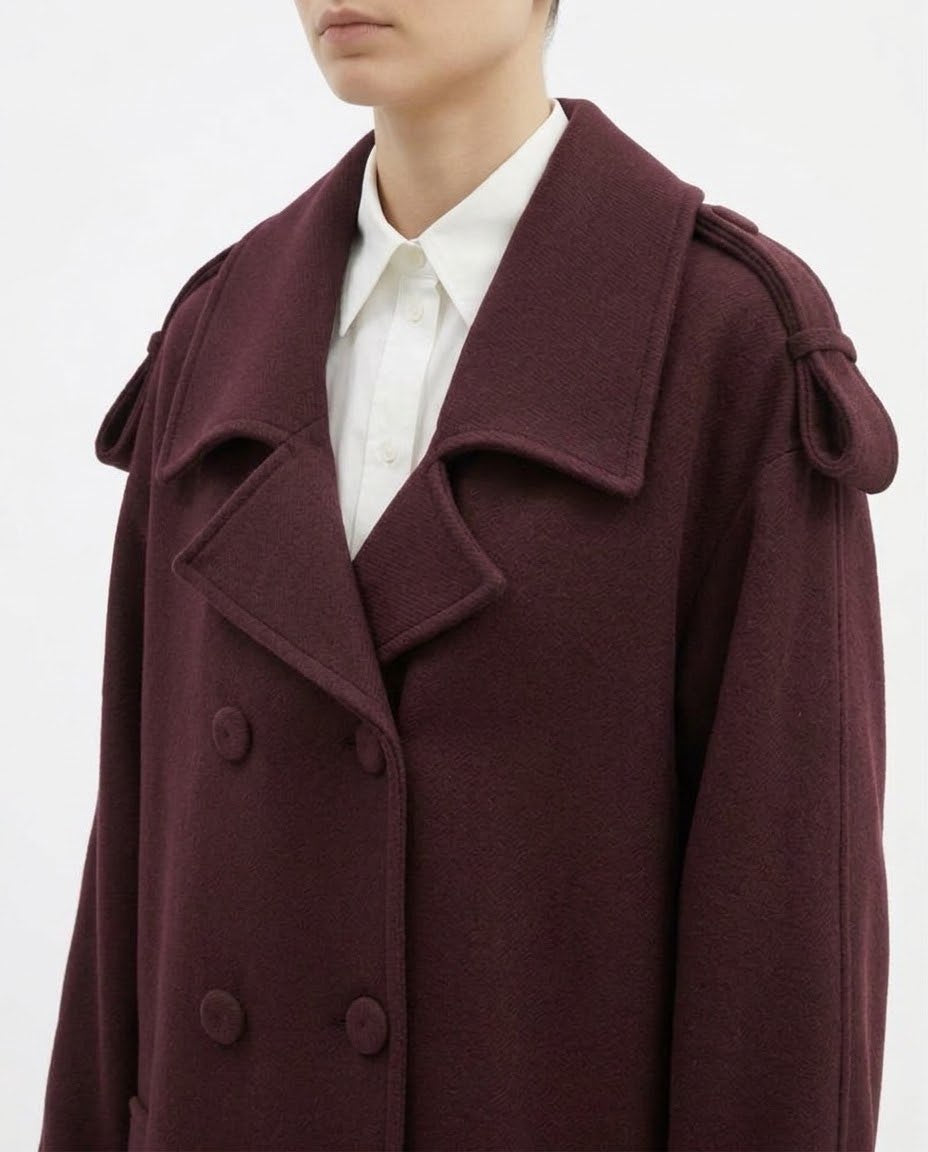 Cappotto Lungo Doppiopetto H2O Italia con Revers Ampi