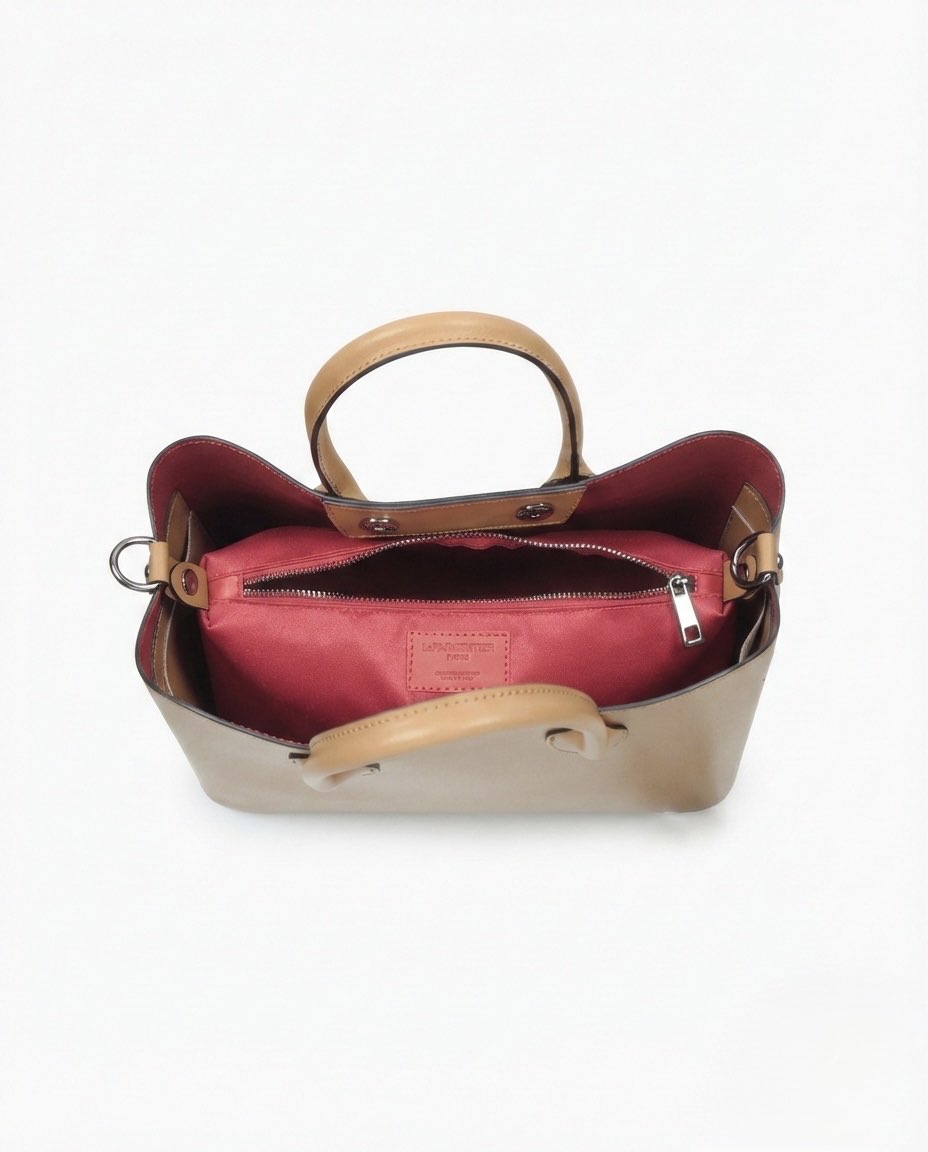 Borsa a mano in pelle liscia