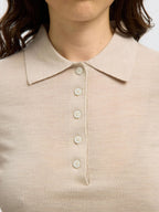 Maglia polo in lana merino