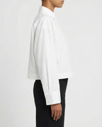 Camicia cropped in cotone