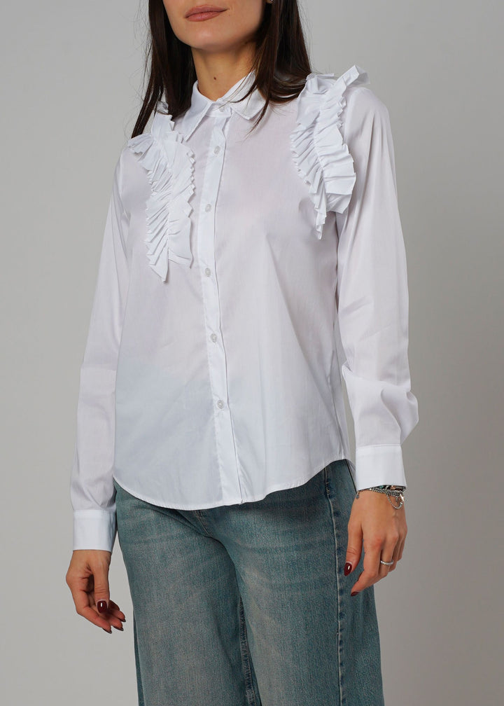 Camicia con dettagli a volant