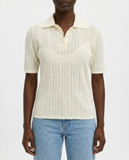 Polo in maglia traforata