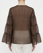 Blusa semi-trasparente