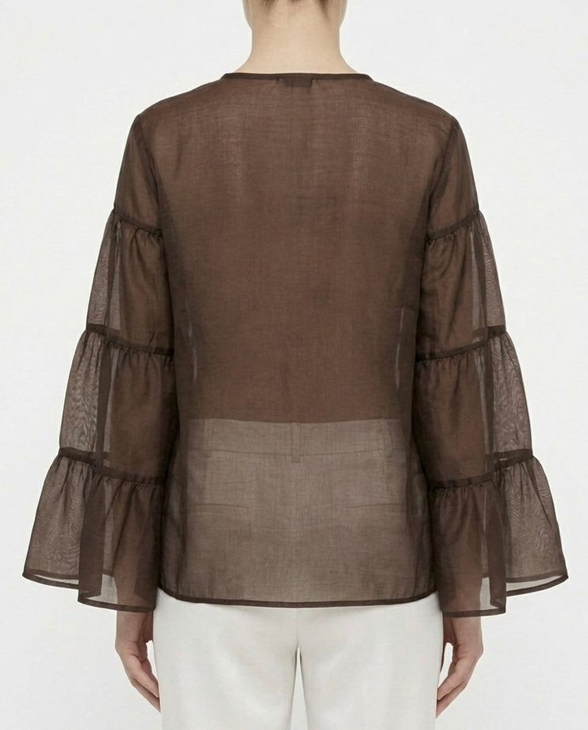 Blusa semi-trasparente