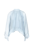 Blusa con maniche fluide e balze