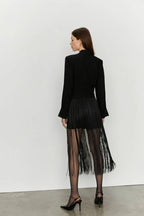 Abito con frange lunghe