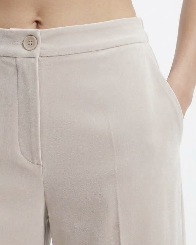 Pantalone Sartoriale Wide Leg H2O Italia Beige con Pinces Frontali