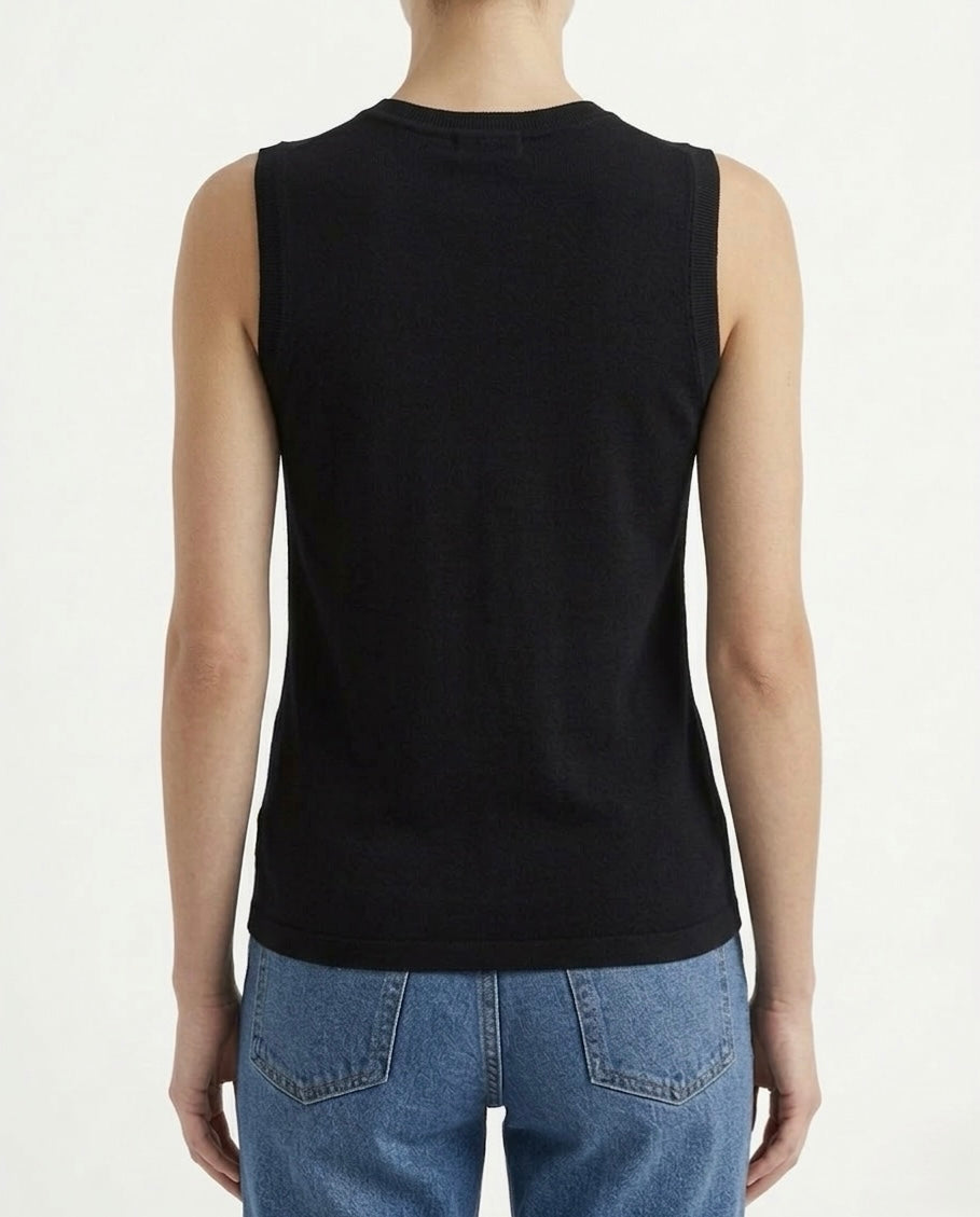 Top in cotone e lino