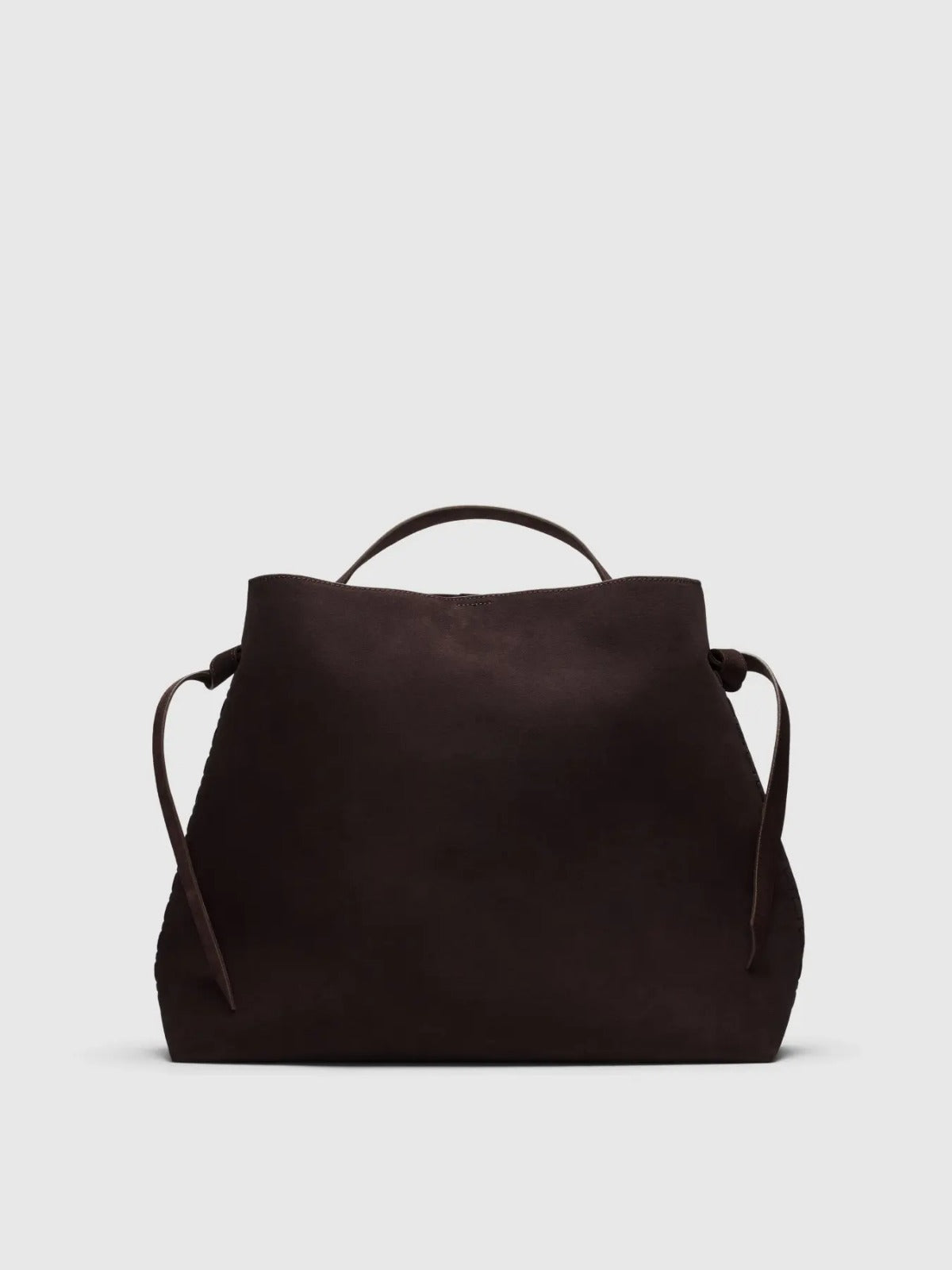 Selected Femme Borsa large in pelle scamosciata Testa di moro