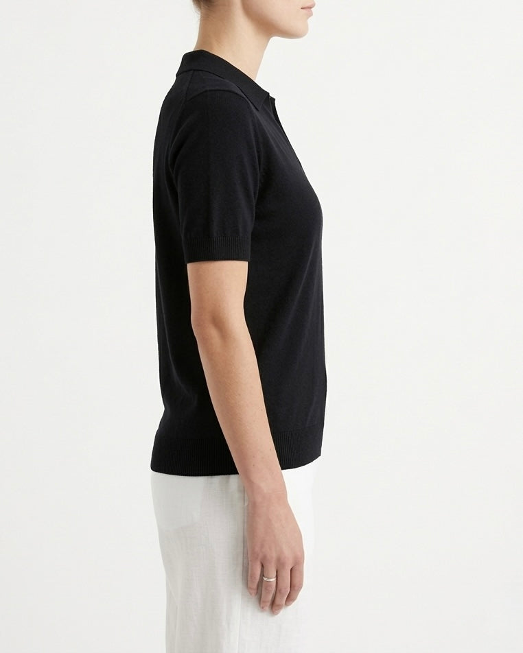 Polo in maglia cotone e seta