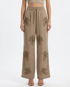 Pantalone fluido ricamato