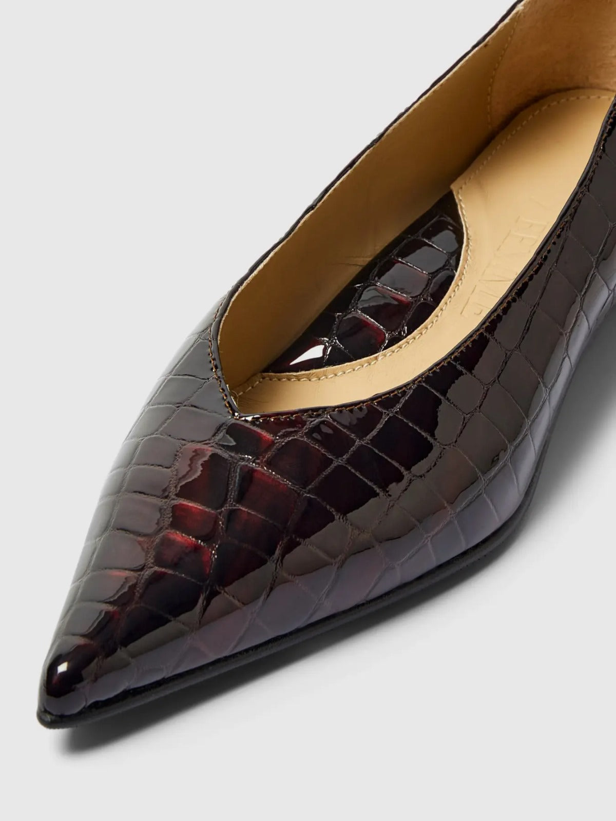 Ballerine a punta effetto cocco