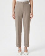 Pantalone dritto con risvolto