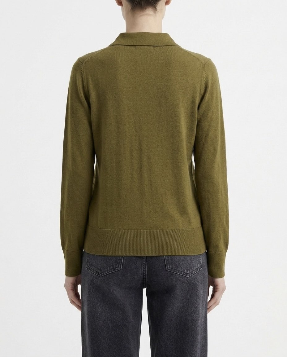 Selected Femme Maglia polo in 100% lana Merino