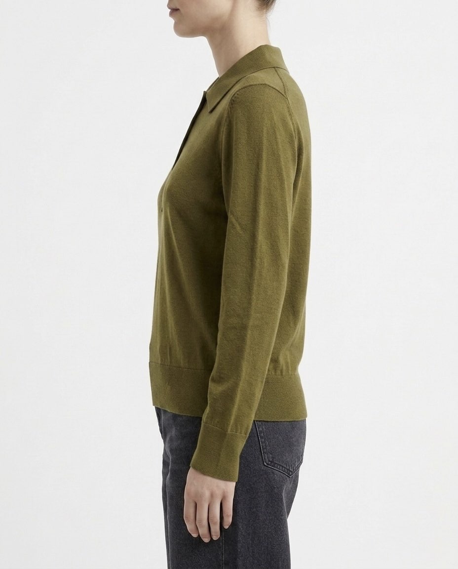 Selected Femme Maglia polo in 100% lana Merino