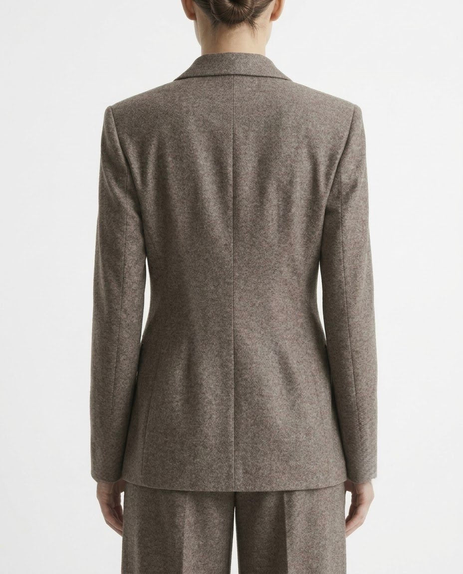 Giacca Blazer Doppiopetto H2O Italia Moro in Misto Viscosa e Lana