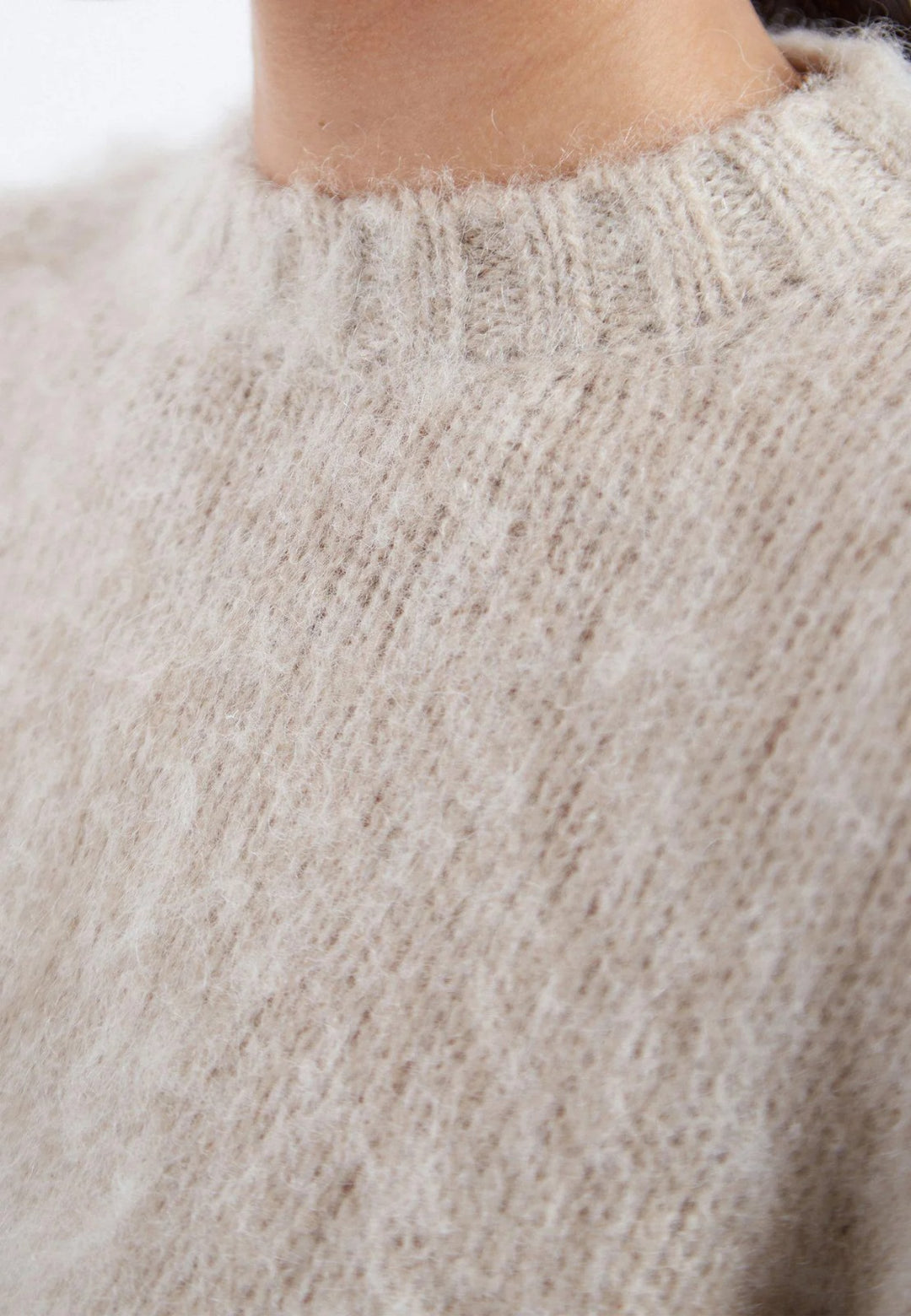 Maglione corto in misto mohair