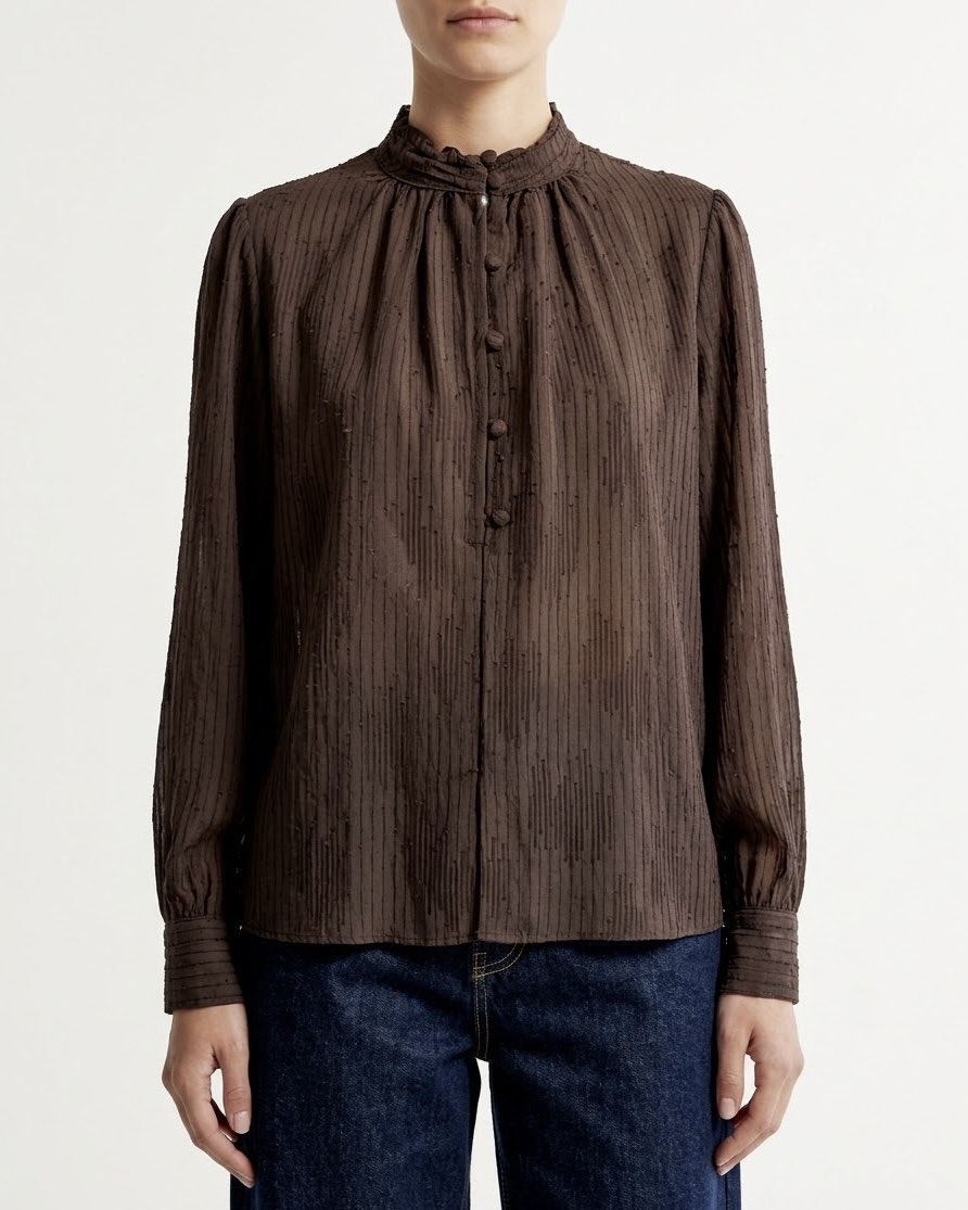 Camicia fluida con collo arricciato H2O Italia