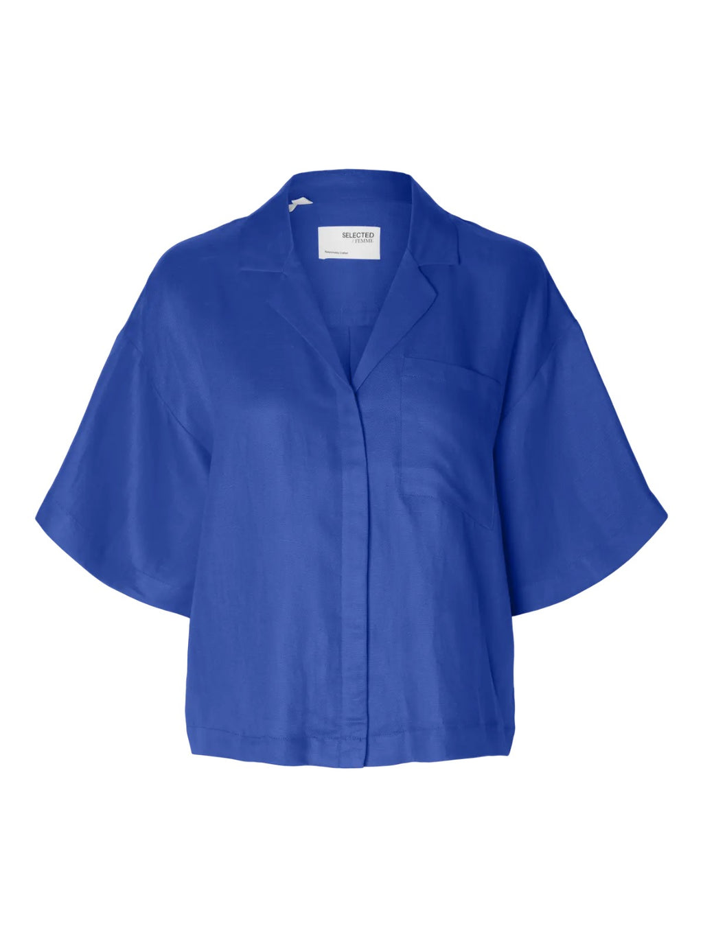 Camicia in lino con manica ampia