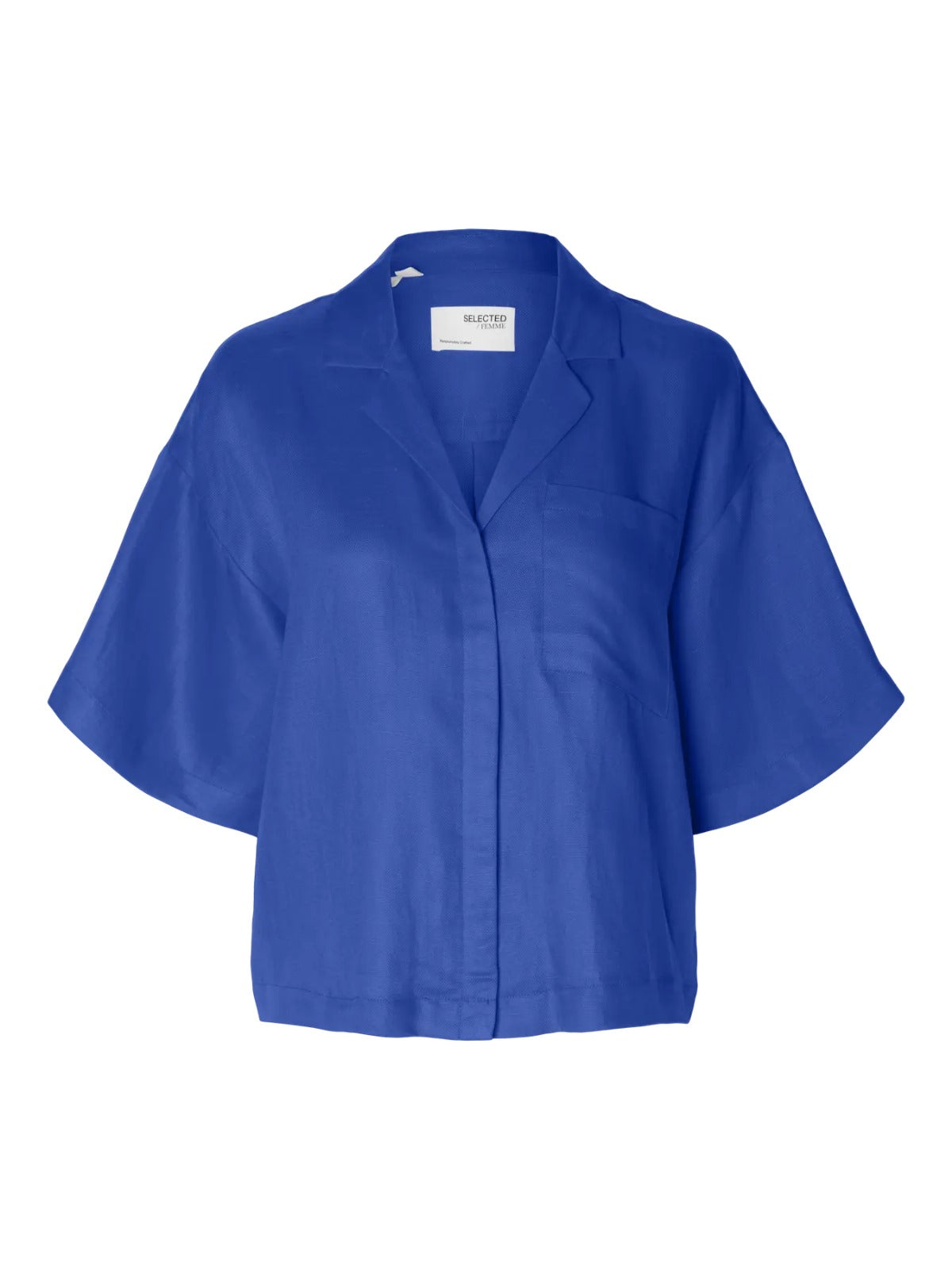 Camicia in lino con manica ampia