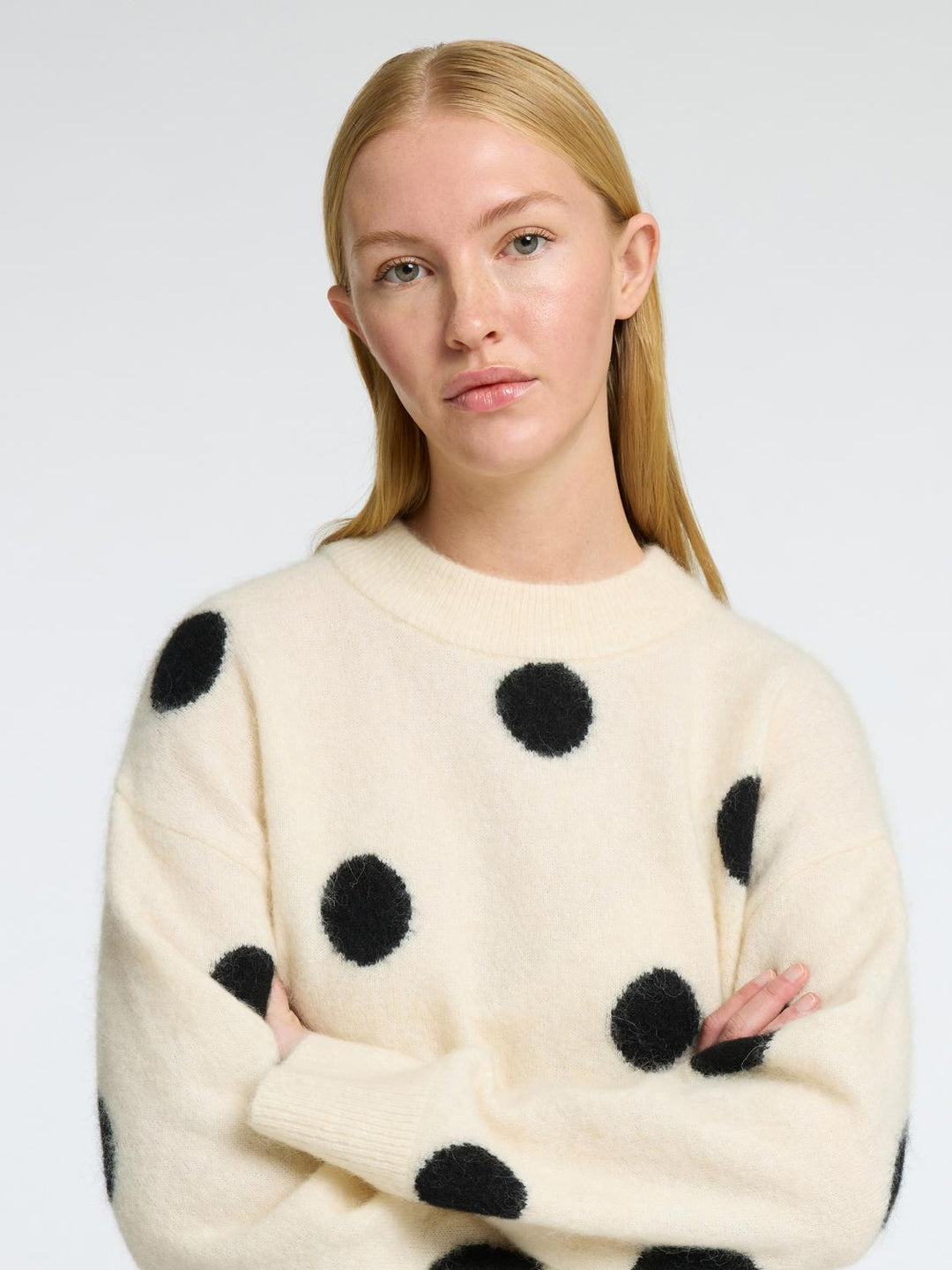 Maglione Avorio a Pois Neri