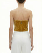 TOP BUSTIER IN VELLUTO CON STRASS