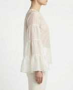 Blusa semi-trasparente