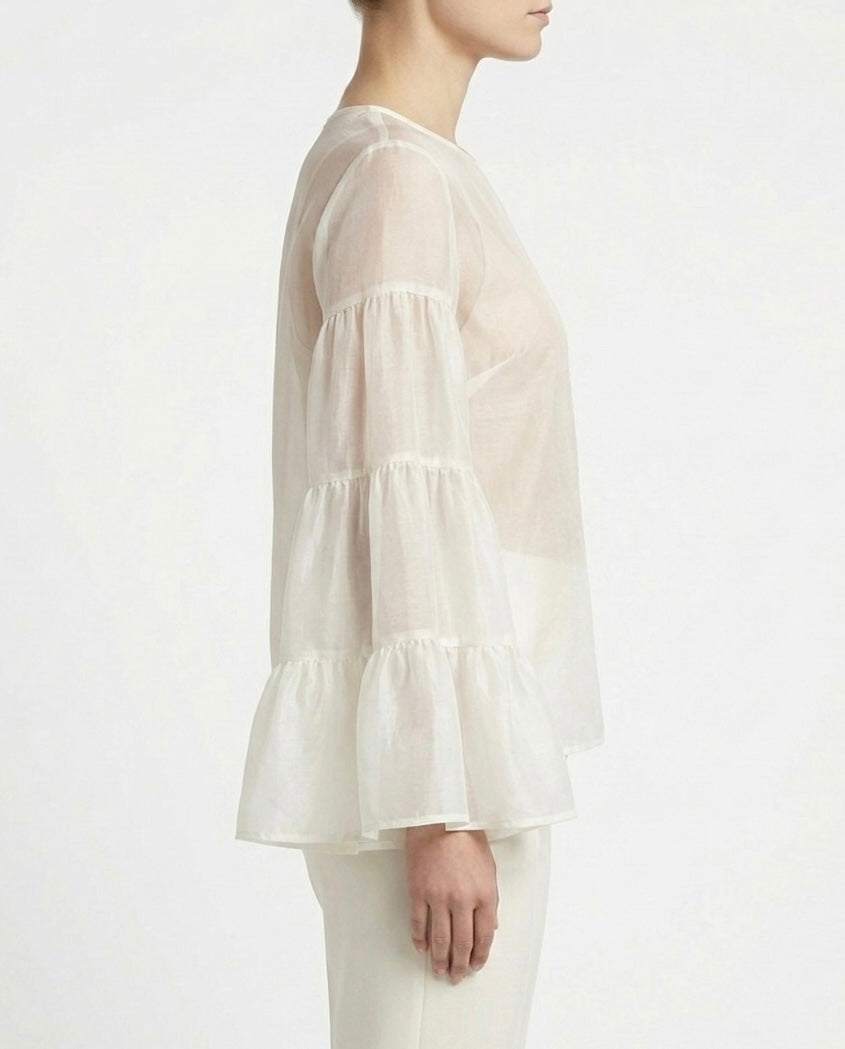 Blusa semi-trasparente