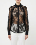 Camicia in pizzo trasparente
