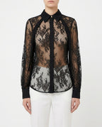 Camicia in pizzo trasparente