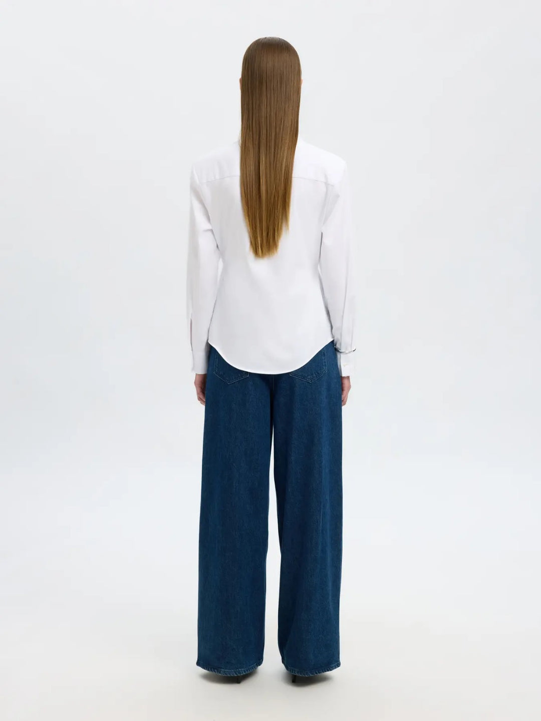 Camicia bianca con colletto maxi