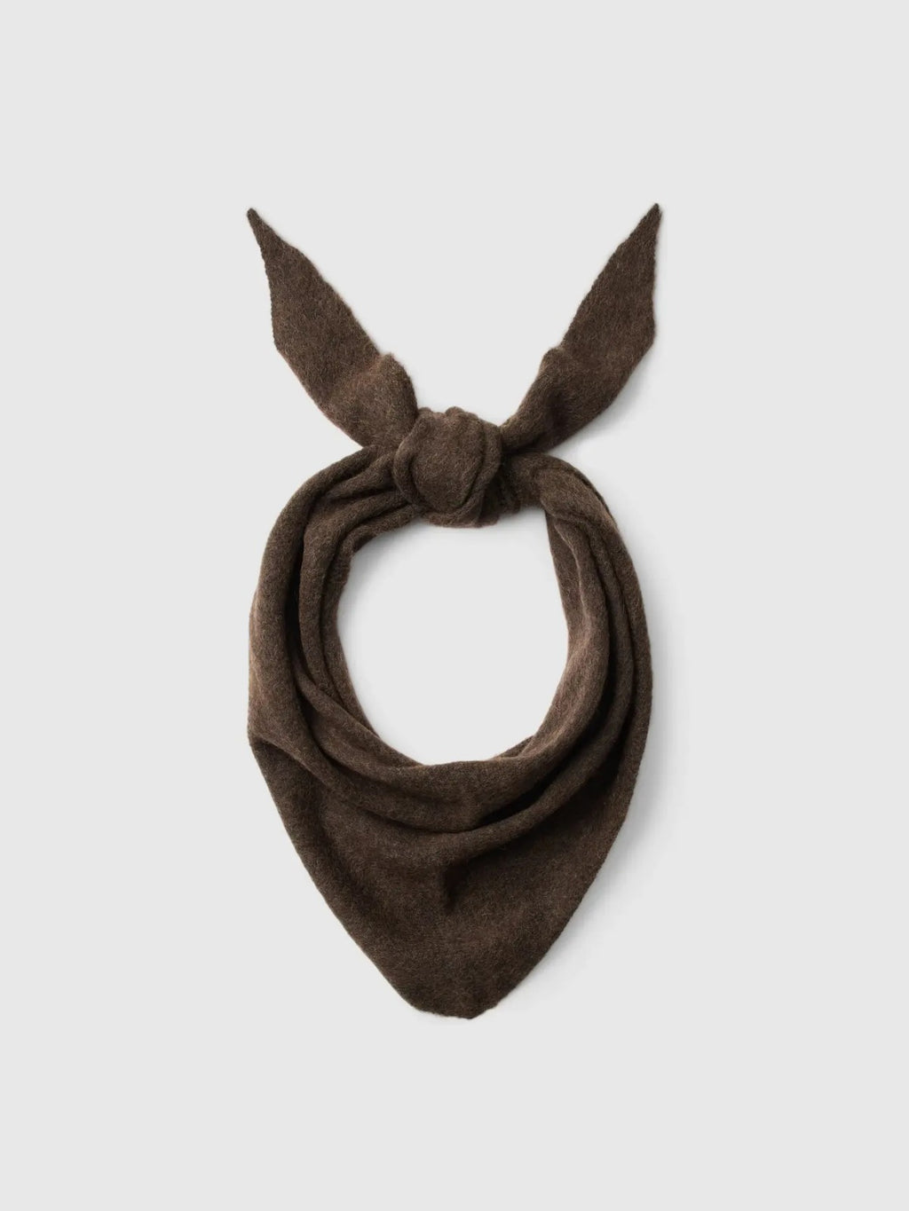 Foulard Triangolare Selected Femme Marrone in Misto Lana e Alpaca