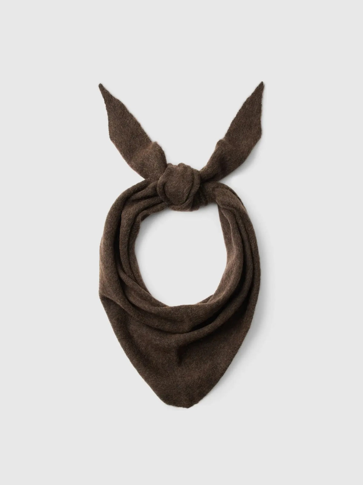 Foulard Triangolare Selected Femme Marrone in Misto Lana e Alpaca