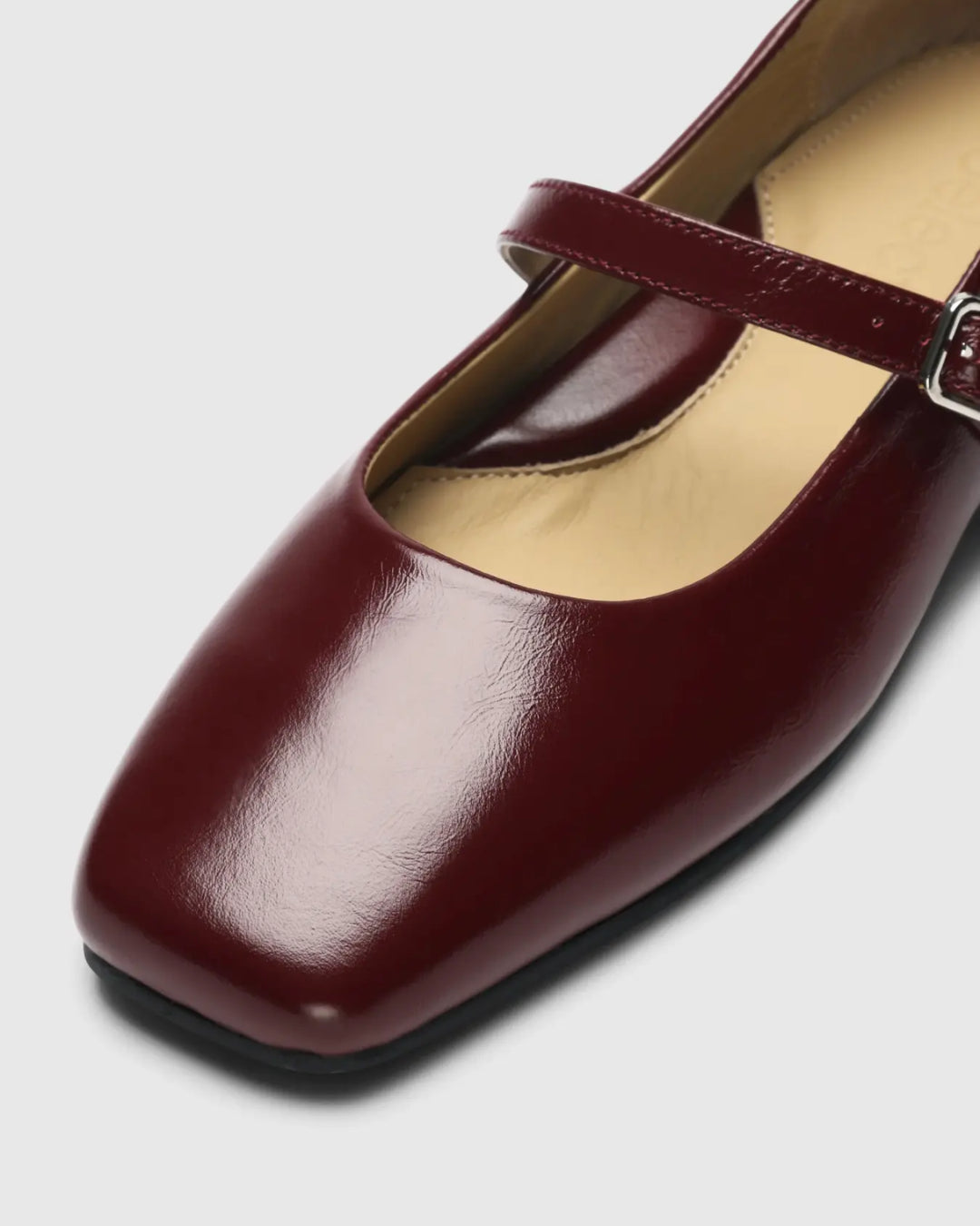 Ballerina mary jane in pelle